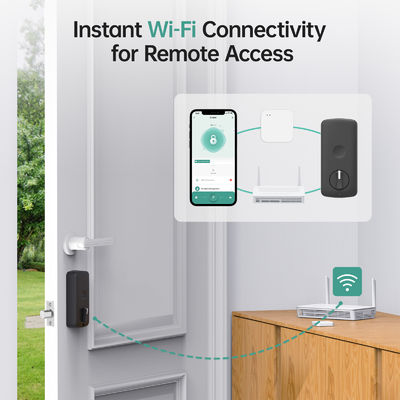 Chiusura intelligente di porta in alluminio con Wi-Fi e controllo del tastierino di ingresso senza chiave Tuya