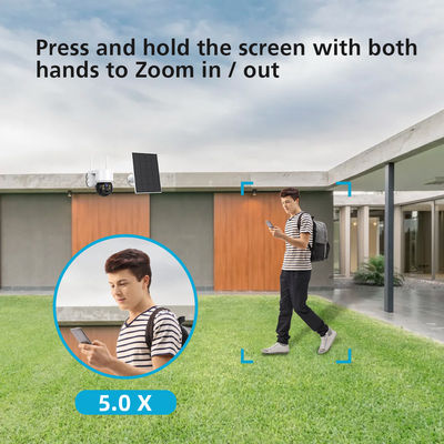 2MP 1080p CMOS Sensore pannello solare alimentato con Wifi IP Camera per visione notturna esterna