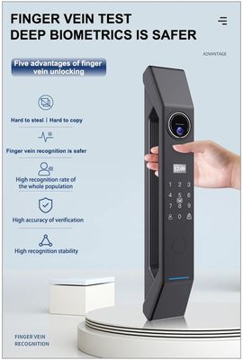 Serrature per porte esterne intelligenti con impronte digitali/password/carta Capacità 100 Unlock way card