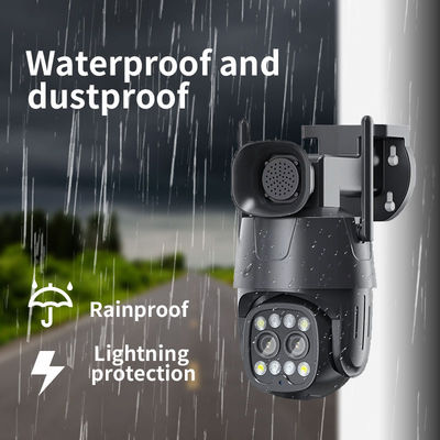 8X Zoom 8MP WiFi Outdoor PTZ Camera a doppia lente Alarme Light iCSee 4K Wireless Solar IP CCTV