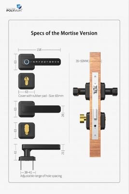 Maniglia di blocco di ingresso Bluetooth connesso WiFi per serratura di porta in stile moderno e semplice