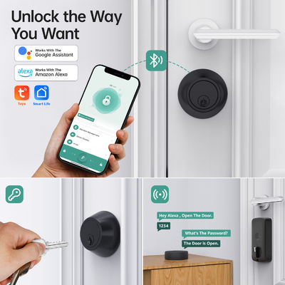 Facile funzionamento Bluetooth Smart Lock per porta in legno di alluminio sblocco remoto