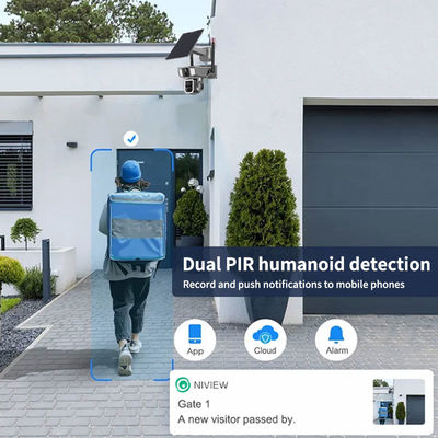 Fotocamera di sicurezza WiFi solare wireless da 4MP con design impermeabile e codifica video H.265