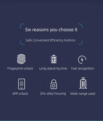 Interfaccia USB alimentazione mini serratura porta bagaglio impronte digitali smart lucchetto per porte
