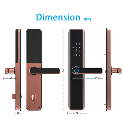 Serratura APP controllata dalle impronte digitali per porte in alluminio legno acciaio Tuya Smart TT Lock