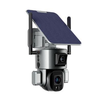 Sorveglianza WIFI wireless con doppia fotocamera solare 4K 10X zoom ottico e visione notturna