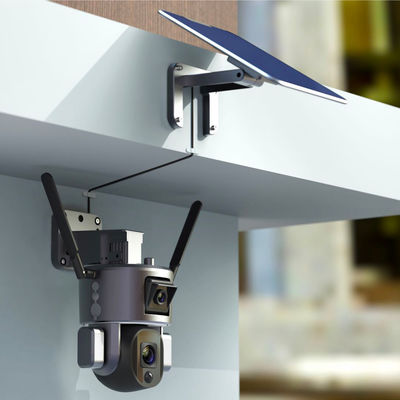 Sorveglianza WIFI wireless con doppia fotocamera solare 4K 10X zoom ottico e visione notturna