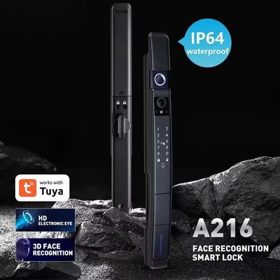 Impermeabile IP 64 Wifi Riconoscimento facciale in alluminio 3D TUYA Smart Door Lock per Home Hotel