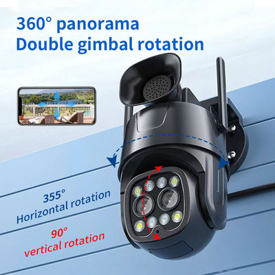 Telecamera di rete a doppia lente 1080P con zoom ottico 8X e protezione a 360°