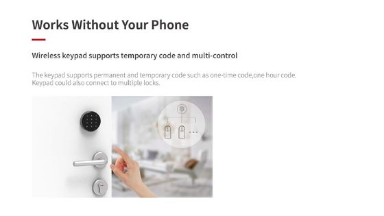 Introduzione del lucchetto grigio Wifi Smart Gate per la memorizzazione della scheda di memoria Tuya Wooden Doors
