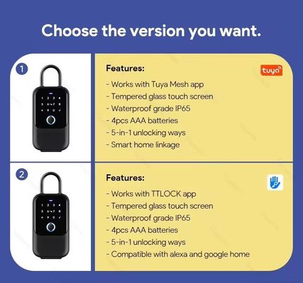 App porta in legno sbloccare all'aperto IP65 resistente all'acqua WiFi Smart Door Lock con impronta digitale TUYA TT