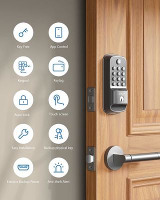 Porta in acciaio lucchetti intelligenti Tuya digitale senza fili Password impermeabile senza chiave impronta digitale