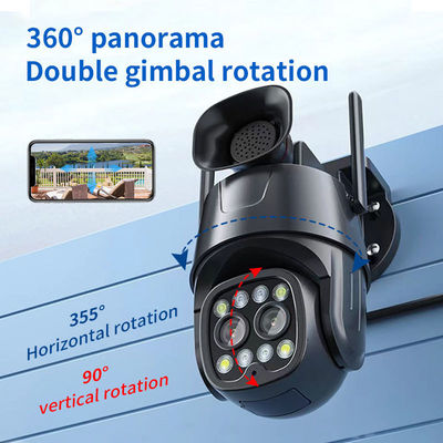 2.8 8mm Dual Lens PTZ IP Camera con Hybrid Zoom Human Detection e Audio Capability