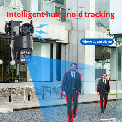 2.8 8mm Dual Lens PTZ IP Camera con Hybrid Zoom Human Detection e Audio Capability