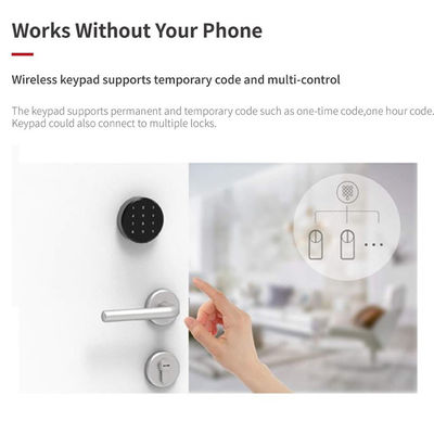 Funzione di allarme Grigio Retrofit Smart Knob Door Lock per Bluetooth Gateway e Deadlock