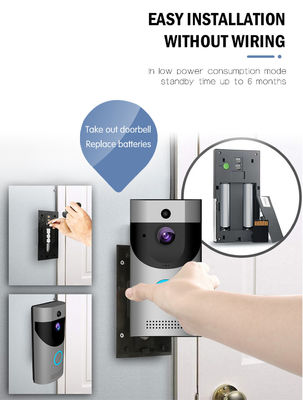 1080P Risoluzione Wifi Network Wireless Camera Intercom Smart Tuya Campanello per vetro di legno