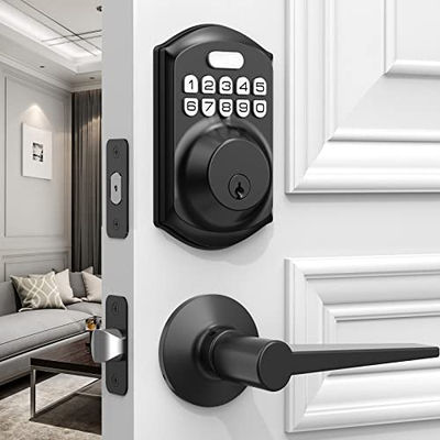 Serratura di porta intelligente per porta in legno in Dubai Oro israeliano Israele 4 batterie AA