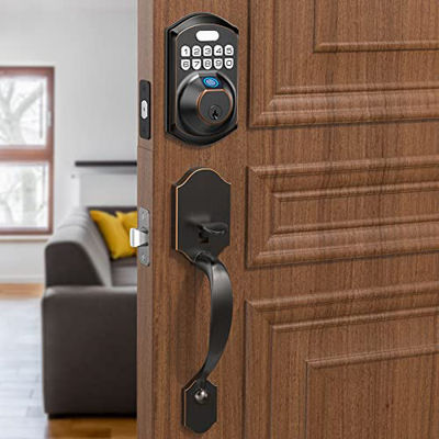 Serratura di porta intelligente per porta in legno in Dubai Oro israeliano Israele 4 batterie AA
