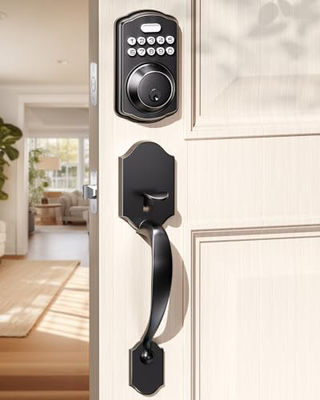 Serratura di porta intelligente per porta in legno in Dubai Oro israeliano Israele 4 batterie AA