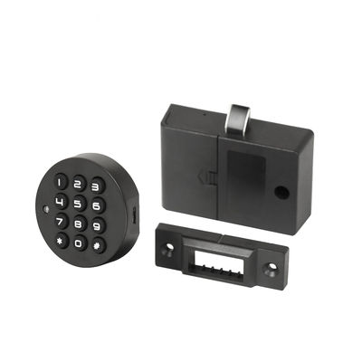 Serratura del cassetto con password elettronica ad apertura libera per porta di vetro Armadio da letto in nero