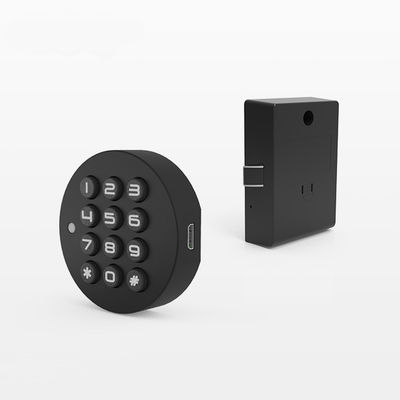 Serratura del cassetto con password elettronica ad apertura libera per porta di vetro Armadio da letto in nero