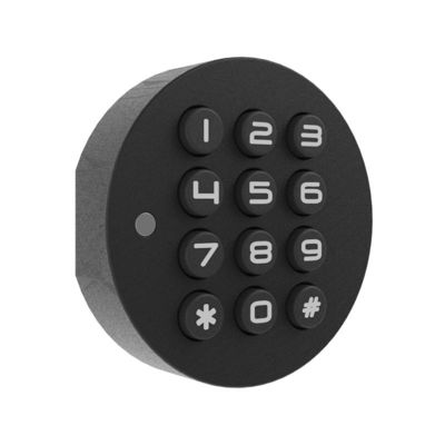Serratura del cassetto con password elettronica ad apertura libera per porta di vetro Armadio da letto in nero