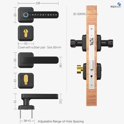 App sblocco di alta sicurezza serratura elettronica porta per casa appartamento alberghiero 158mm * 63mm * 61mm