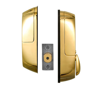 Porta in legno di alta sicurezza colore oro impermeabile scorrevole smart impronte digitali Chiusura porta 42,1 * 35,6 * 51,5 cm
