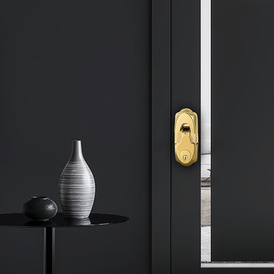 Porta in legno di alta sicurezza colore oro impermeabile scorrevole smart impronte digitali Chiusura porta 42,1 * 35,6 * 51,5 cm