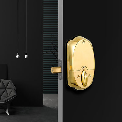 Porta in legno di alta sicurezza colore oro impermeabile scorrevole smart impronte digitali Chiusura porta 42,1 * 35,6 * 51,5 cm
