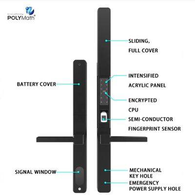 Rete Blue Tooth Porta in alluminio Tuya Chiusura impermeabile per impronte digitali BLE WIFI Chiusura smart porta