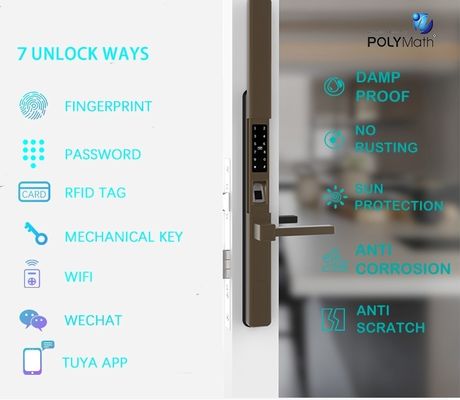 Cerradura digitale nera Electronica Tecnologia intelligente Serratura di sicurezza con rete Wifi