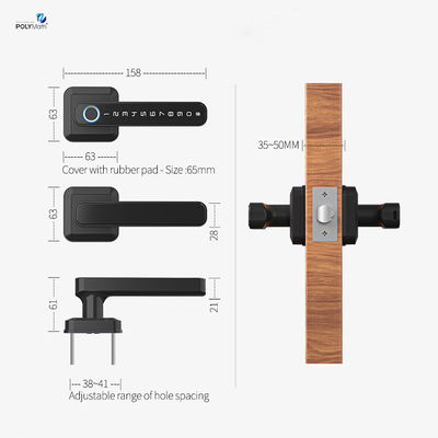 PL-JLT3 Wifi Fingerprint e Digital Keypad Lever Handle Lock per la sicurezza della porta d'ingresso