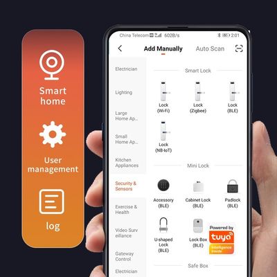 Porta in alluminio TUYA Smart Lock con riconoscimento delle impronte digitali e memorizzazione della scheda di memoria