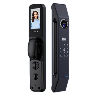Wood Door Smart Gate Lock con batteria al litio da 4200mA e riconoscimento facciale 3D