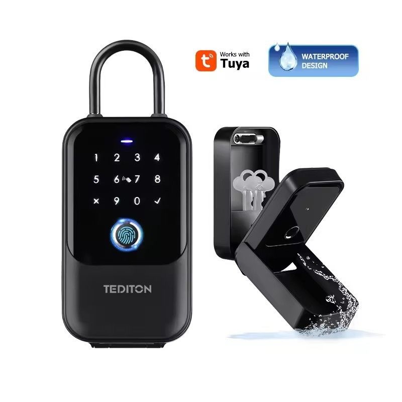 WiFi Key Lock Box Mural Outdoor IP65 impermeabile per porta in legno e connettività app