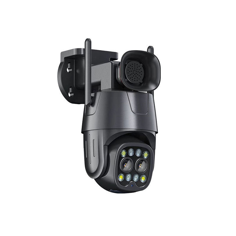 8X Zoom 8MP WiFi Outdoor PTZ Camera a doppia lente Alarme Light iCSee 4K Wireless Solar IP CCTV