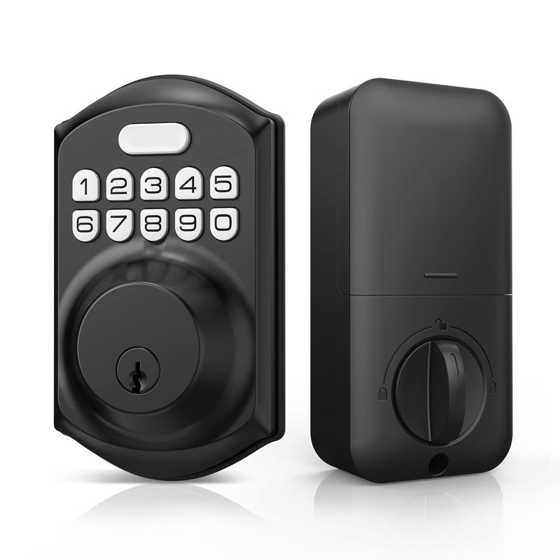 Serratura di porta intelligente per porta in legno in Dubai Oro israeliano Israele 4 batterie AA