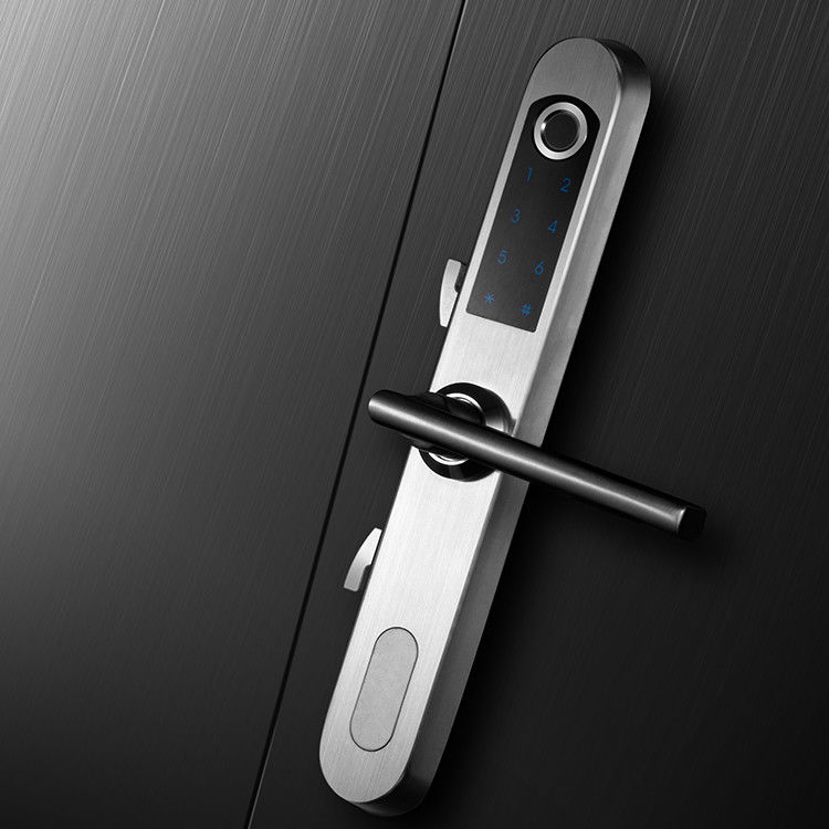 Serratura digitale biometrica in vetro con maniglia in acciaio inox 304 e sblocco delle impronte digitali